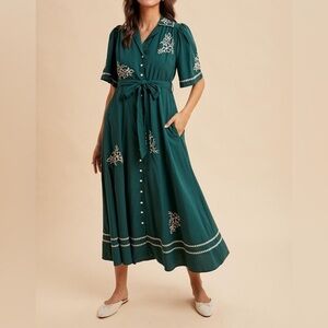 in loom | Dresses | In Loom Maxi Dress Nwt Blue Green Rayon Adjustable  Straps Boho | Poshmark